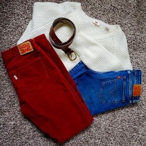 Levi's sweater and two pair of pants